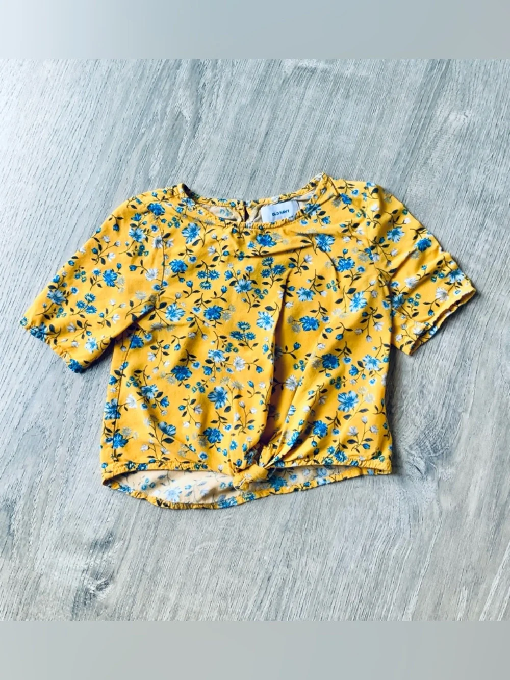 Old Navy Floral Tie-Front Top Girls 4T